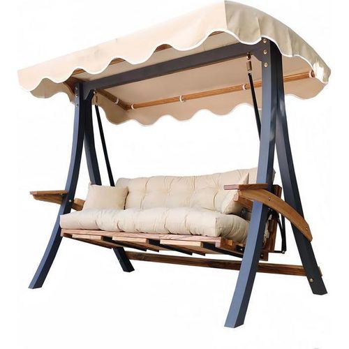 Robuste Outdoor-Schaukel Designer Garten Möbel Robustes Metallgestell Neu
