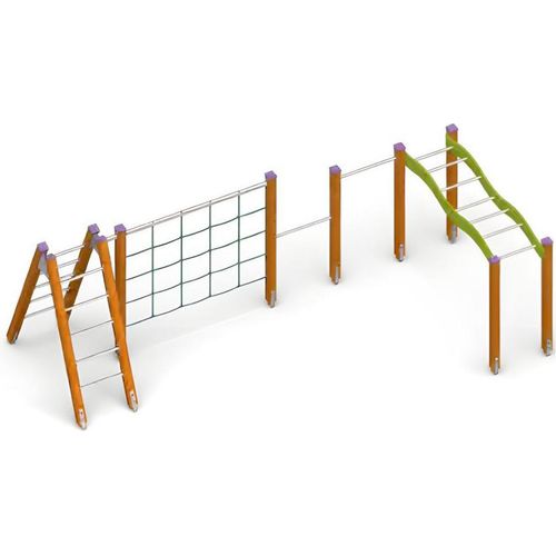 Spielplatz Kletterkombination Seilweg Übungsbrücke Abenteuerplatz Freizeitbrücke