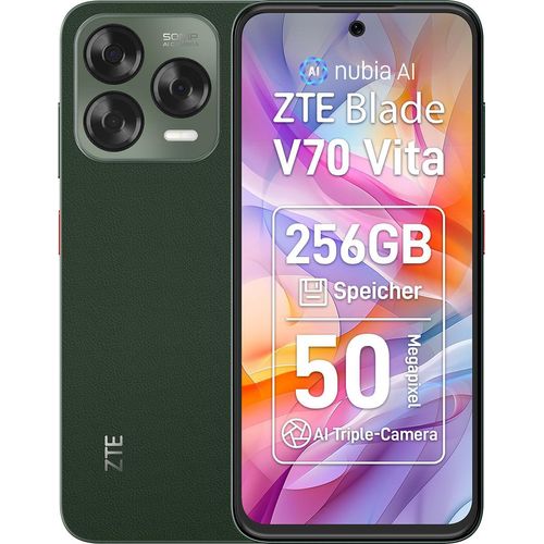 ZTE Blade V70 Vita 4G Smartphone, 256 GB ROM, MicroSD 1TB, 4+10 GB RAM, 6.7 Zoll