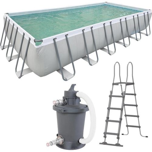 Warmtec | Aufstellpool Bw760 - 7,6 X 3,66 M - Stahlwand - Großzügig - Inklusive Sandfilteranlage