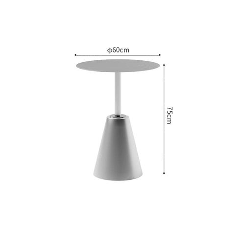 Couchtisch, Kaffeetisch, Gastronomietisch, Esstisch, Bistrotisch, Industrietisch, Runder Tisch aus Edelstahl L60 x H75 cmCJ-YY60