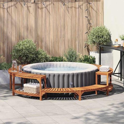Langlebige Hot Tub Umrandungen Braun Ø275 cm Poolzubehör Möbel3095
