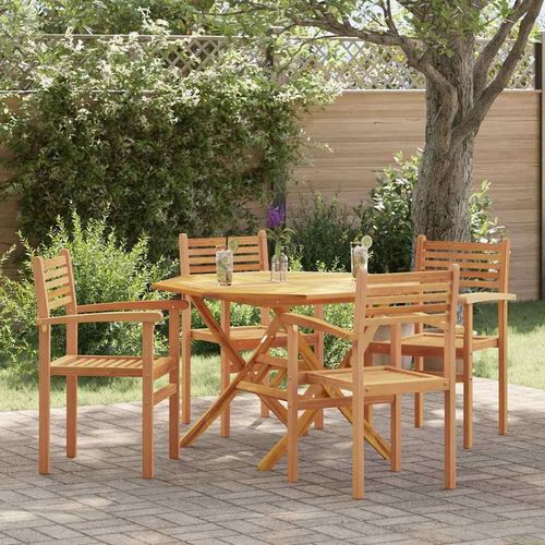 Garten Stapelstühle 4 pcs Braun 55.5 x 55.5 x 90 cm