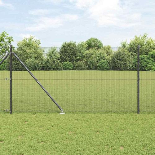 Zaun mit Pfosten Grau 1.2 x 25 m