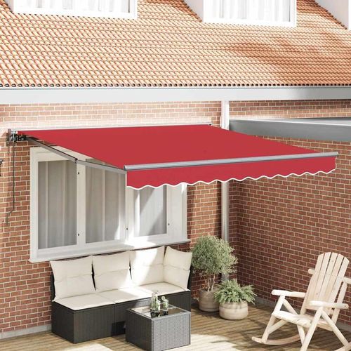 Einziehbare Markise Rot 300x250 cm Gewebe