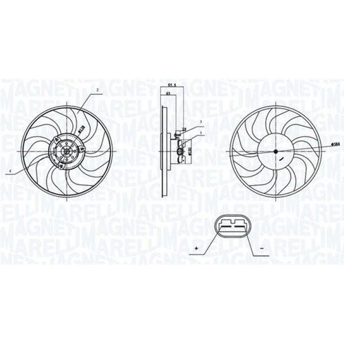 MAGNETI MARELLI Lüfter, Motorkühlung 069422903010