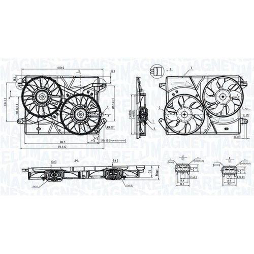 MAGNETI MARELLI Lüfter, Motorkühlung 069422901010