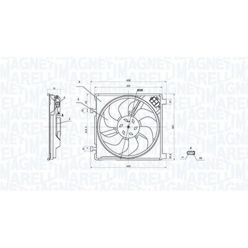 MAGNETI MARELLI Lüfter, Motorkühlung 069422895010