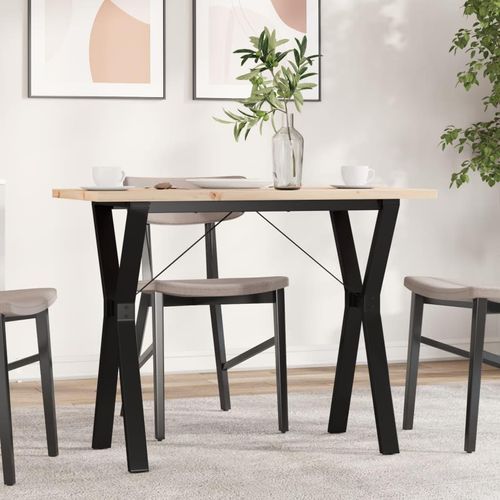 Esstisch Y-Gestell 100x50x75,5 cm Massivholz Kiefer & Stahl