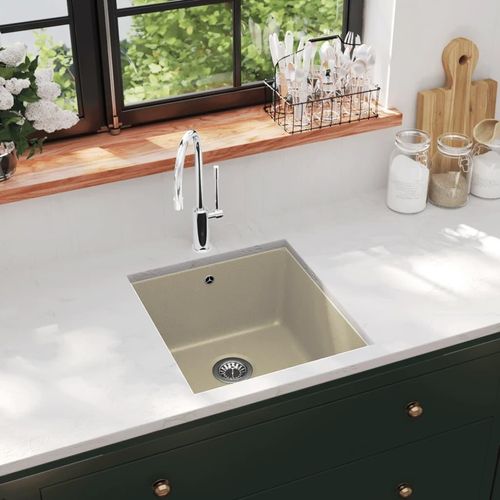 Möbel Granitspüle Einzelbecken Beige - Spülen 144868