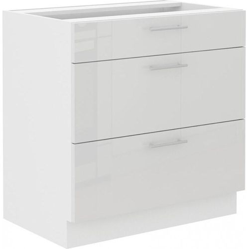 Unterer Schubladenschrank LAJLA – Breite 80 cm, Weiß