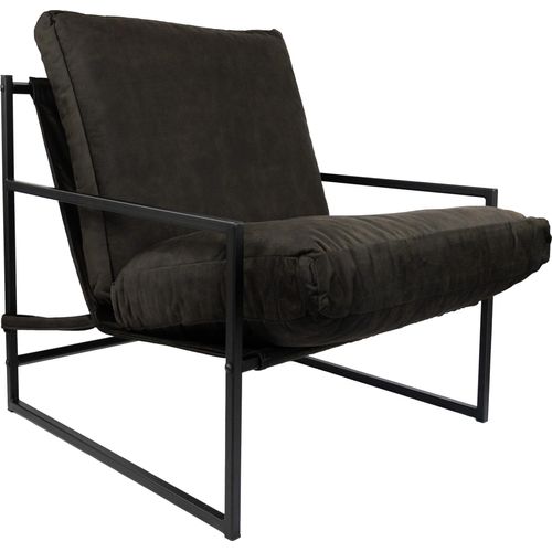 Sessel Designer Metallrahmen Extragroß Outdoor/Indoor Loungesessel Wohnzimmer Möbel Relax Sonnenliege Terrassen Abnehmbare Braun 80 x 78 x 70 cm