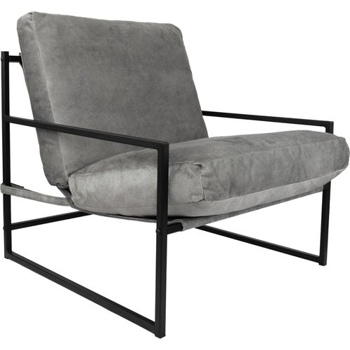 Sessel Designer Metallrahmen Extragroß Outdoor/Indoor Loungesessel Wohnzimmer Möbel Relax Sonnenliege Terrassen Abnehmbare Grau 80 x 78 x 70 cm