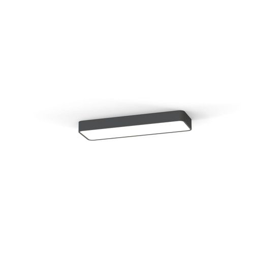 Deckenleuchte Aluminium Graphit 2-flammig länglich warmweißes Licht 3000 K 1700 lm Modern Deckenlampe