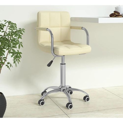 Bürostuhl Drehbar Creme Stoff