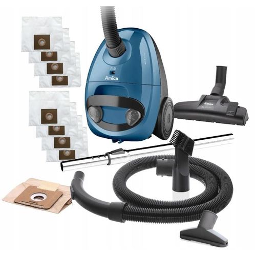 Staubsauger Mit Beutel Vm 1036 850W 2L 78Db Epa10 8M Retraktor Schwarz Blau