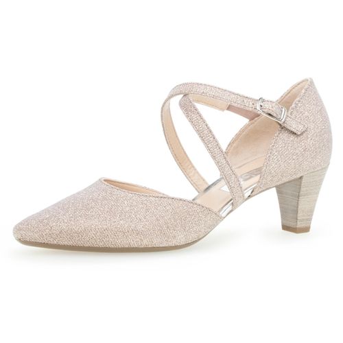 Gabor Spangenpumps, Abendschuh, Brautschuh, Trichterabsatz in Glitzer-Optik