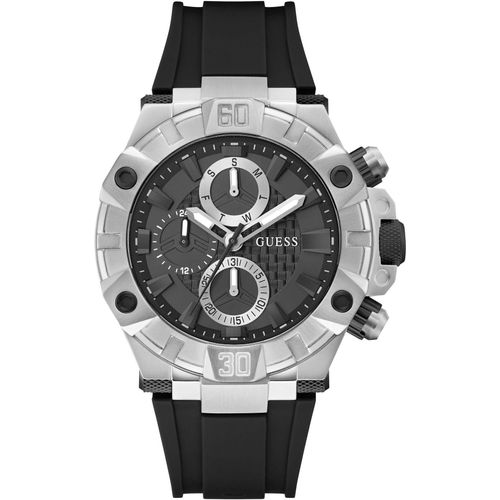 GUESS Herren Multifunktionsuhr IGNITE Schwarz Silber GW0802G1