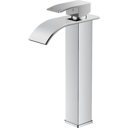 FORIOUS Wasserhahn Bad mit Wasserfall Auslauf, 220mm Höhe - Chrom, Wassersparend & Energiesparend