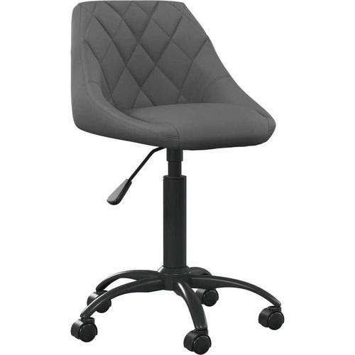 Bürostuhl Dunkelgrau Samt