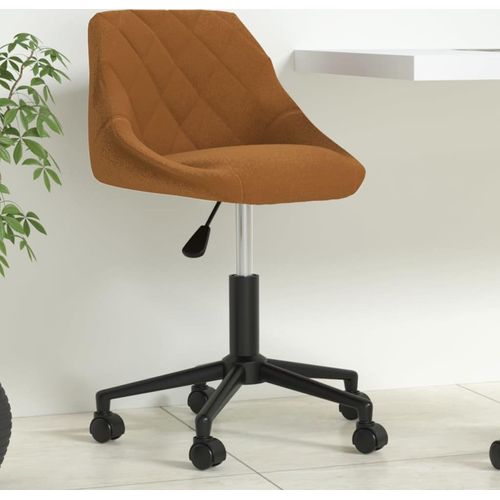 Bürostuhl Drehbar Braun Samt