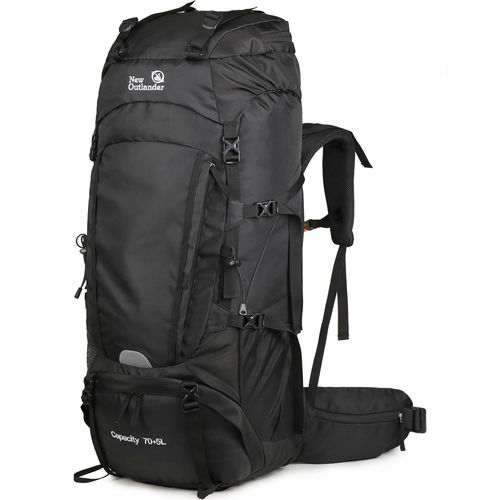 75L Wanderrucksack Gro?e Kapazit?t Camping Rucksack mit Regenschutz Schuhe Lager