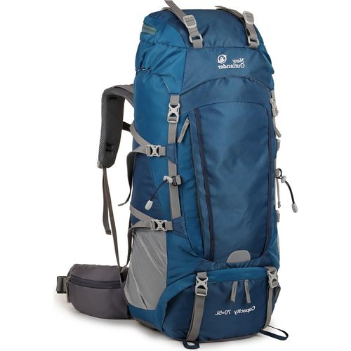 75L Wanderrucksack Gro?e Kapazit?t Camping Rucksack mit Regenschutz Schuhe Lager