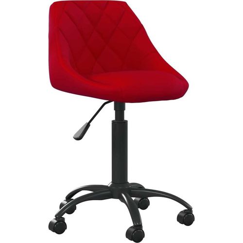Bürostuhl Weinrot Samt