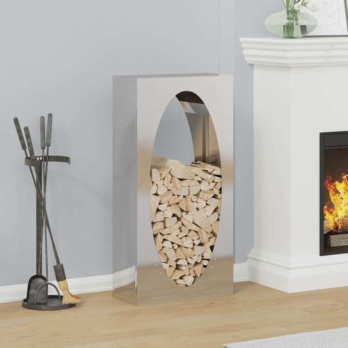 vidaXL Brennholzregal 50x23x100 cm Edelstahl