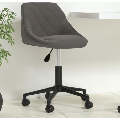 Bürostuhl Drehbar Dunkelgrau Samt