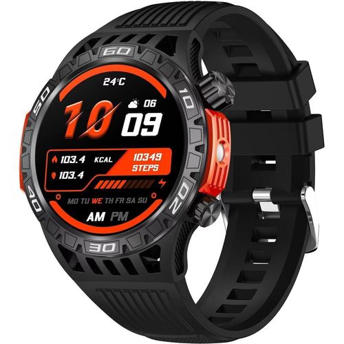 Smartwatch Herren Militär Uhr mit Kompass, Sportuhr, Laufuhr, Outdoor Tactical Watch, Fitnessuhr mit Telefonfunktion, Gesundheitsuhr, Blutdruckmessung