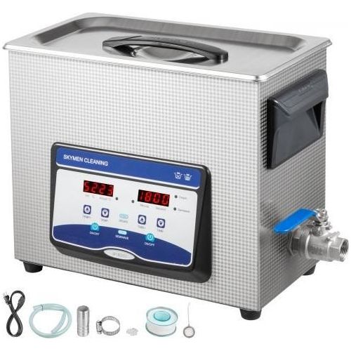 VEVOR Ultraschallreiniger, 6,5 l, Ultraschallgerät zur Schmuckreinigung, digitaler Ultraschall-Teilereiniger, Heizung, Timer, Schmuckreinigungsset, industrieller Schallreiniger für Schmuck, Uhren, Ringe, Zahnglas