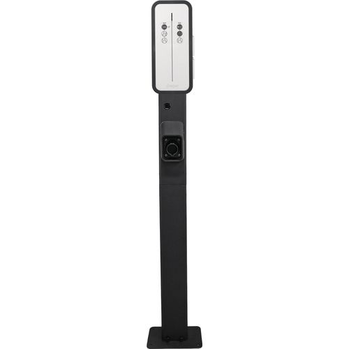 Wallbox Standfuß für Hager Wallbox – Schwarz – Montagesäule für 1 oder 2 Ladestationen – 149 cm – 8 kg