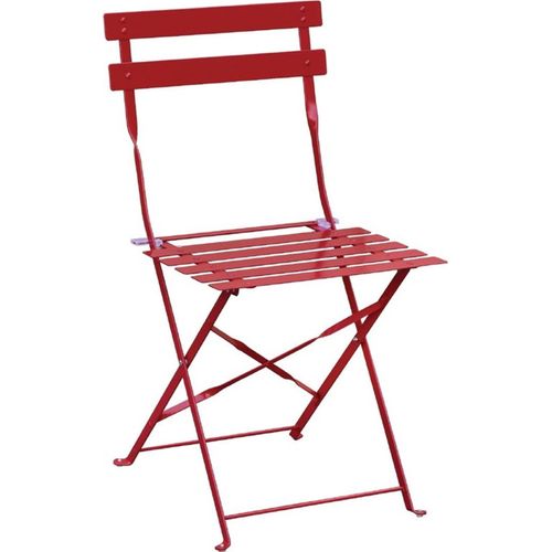 Bolero klappbare Terrassenstühle | Stahl | rot | 10 Stühle