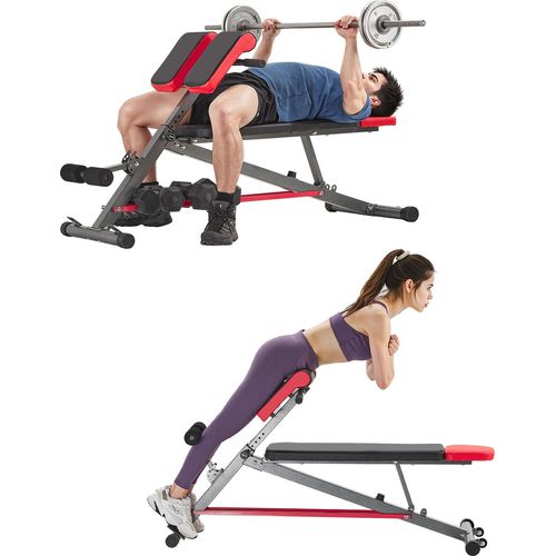 VEVOR Multifunktionale Hantelbank für Ganzkörpertraining, Hyperextensionsbank römischer Stuhl, verstellbare Extensionsausrüstung mit 300 kg Bauchmuskeltraining, Trainingsgerät für Fitnessstudio