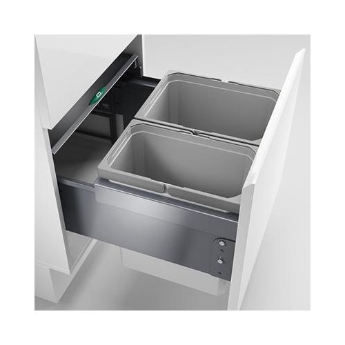 Naber, Cox® Base K1 500-2. Abfallsammler, hellgrau, Höhe 360 mm - Mülleimer