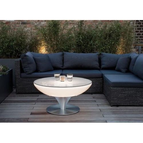 Moree Lounge Table Outdoor Tisch 55cm Dekolampe Außen Halbrund, Rund