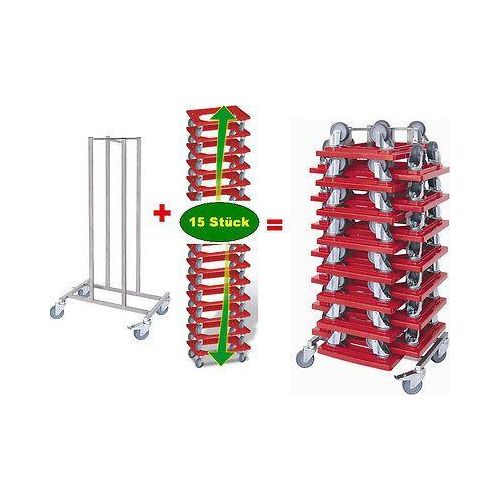 Komplettset Edelstahl-Rollerboy Rollerständer Rollwagen Transportroller 29010