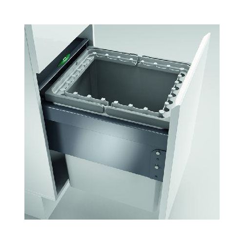 Naber, Cox® base 39 400-1. Abfallsammler, hellgrau, Höhe 460 mm - Mülleimer