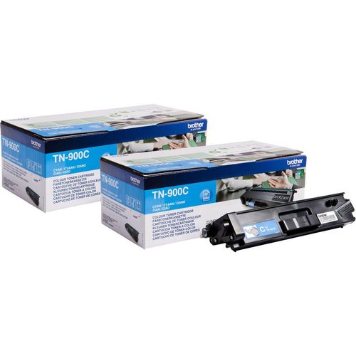 Brother Toner TN-900CTWIN Doppelpack Cyan (12000 Seiten)