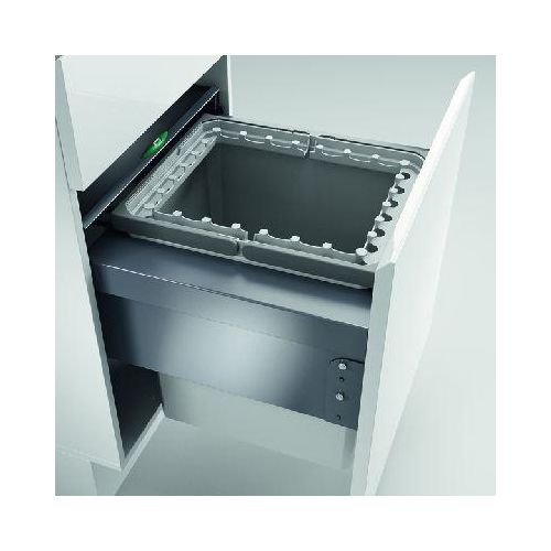 Naber, Cox® Base 39 500-1. Abfallsammler, hellgrau, Höhe 460 mm - Mülleimer