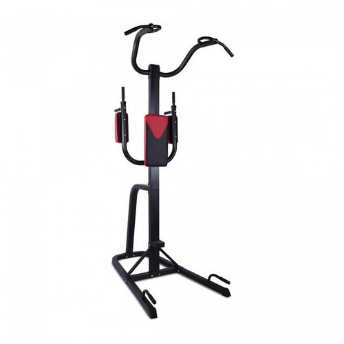 GORILLA SPORTS® Power Tower - mit Dip Station, Klimmzugstange und Liegestützgriffe, 85x135x235cm, Gepolstert - Kraftturm, Klimmzugstation, Multifunktionale Kraftstation, Krafttraining, Trainingsgerät