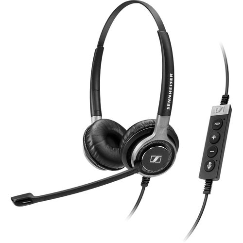 SENNHEISER SC 660 USB ML Headset binaural mit Line-In Call Control und USB Anschluss fuer MS Lync (504553)