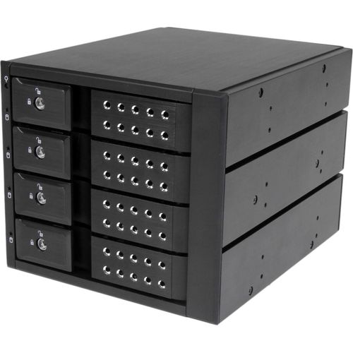 StarTech.com 4 Bay Aluminum Trayless Hot Swap Mobile Rack Backplane for 8,90cm (3.5