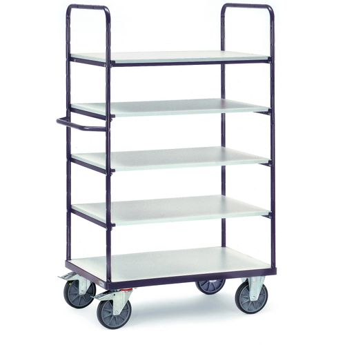 Fetra - ESD-Etagenwagen - 600 kg Traglast - 1.800 x 709 x 1.169 mm (HxBxT) - 5 Etagen