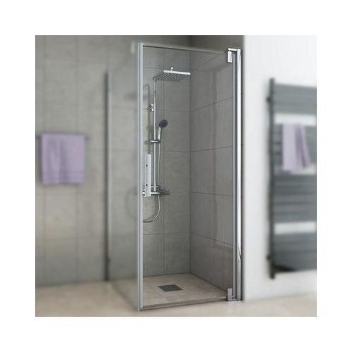 Drehtür für Seitenwand Breuer Europa Design 90 cm Anschlag rechts Klarglas Profilfarbe chrom