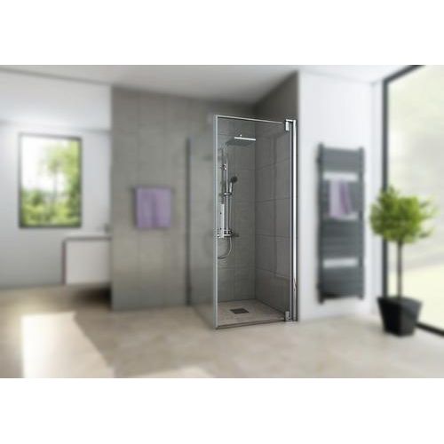 Drehtür für Seitenwand Breuer Europa Design 80 cm Anschlag rechts Klarglas Profilfarbe chrom