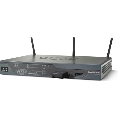Cisco 881 4G, Ethernet-WAN, Gigabit Ethernet, SIM-Karten-Slot, Schwarz
