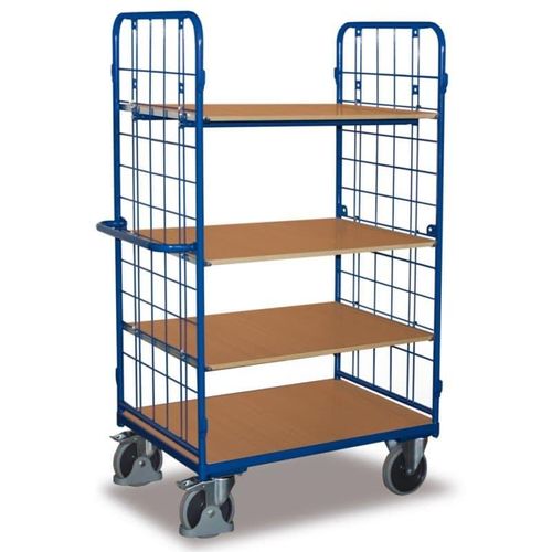Etagenwagen - 2 Wände - 4 Etagen - (BxT) 600 x 1.000 mm - Traglast 500 kg