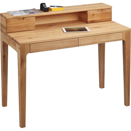 Schreibtisch Bürotisch Sekretär - Otto - 110x55 mm - Wildeiche massiv